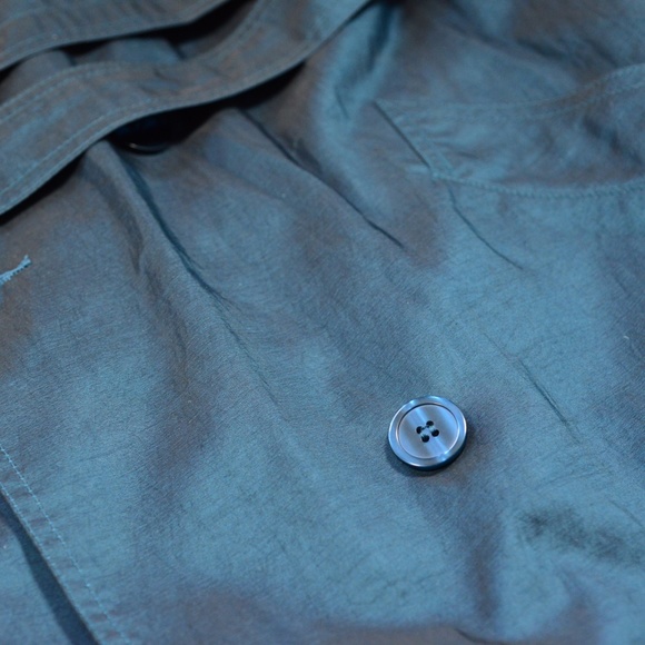 Blade Runner Black and Blue Oil Slick Trench Coat - Picture 6 of 6